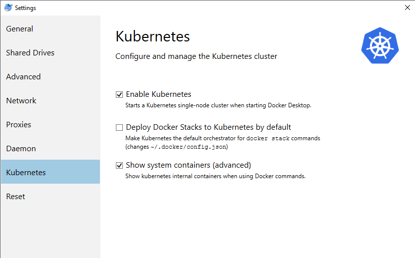 Enable Kubernetes